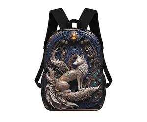 sinyumoney Golden Nine Tailed Fox Children's Backpacks School Backpack 3D Printed for Kids Travel Rucksacks Book Bags Kids 17inch School Bag