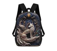 sinyumoney Golden Nine Tailed Fox School Bags Water Resistant Travel Backpack Computer Bag for School/Work/Travel 17inch
