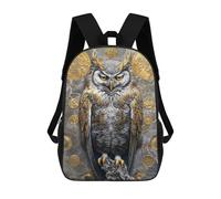 sinyumoney Golden Owl Guardian Majesty Backpack School Bag Business Durable Laptop Bag- Perfect for Travel, Work And Daily Use 17inch