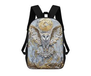 sinyumoney Golden Owl of The Moon Backpack School High Secondary School Bags Casual Backpack for Camping Outdoor Adventures And Daily Travel 17inch