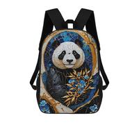 sinyumoney Golden Panda Kintsugi Backpacks Kids Student Schoolbag,3D Printed Backpacks,Elementary And Middle School Students Backpacks for Boys Girls 17inch