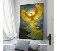 sinyumoney Golden Phoenix Rising-2 House Decoration for Living Room Living Room & Bathroom Decor Wall Decoration 16x24inch(40x60cm)