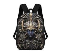 sinyumoney Golden Plume Majesty Children's Backpack, 17 Inch 3D Printed School Backpack, Backpack Cartoon Adjustable School Bag for Primary School