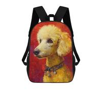 sinyumoney Golden Poodle Pet Portrait Backpack School Bag High Secondary School Bags Casual Backpack for Teenage Girls Boys Women Men 17inch
