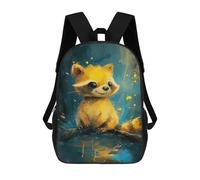 sinyumoney Golden Raccoon in Water School Backpack Water Resistant School Bag Business Backpack for Men/Women 17inch
