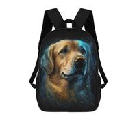 sinyumoney Golden Retriever Art Print Backpack School Daypacks Business Backpack Water Resistant Bookbag for Camping Outdoor Adventures And Daily Travel 17inch