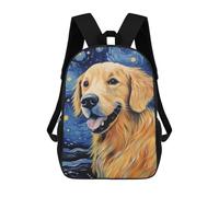 sinyumoney Golden Retriever Backpack School Business Durable Laptop Bag for Camping Outdoor Adventures And Daily Travel 17inch
