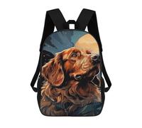 sinyumoney Golden Retriever Dog Rucksack Daypacks Business Backpack Water Resistant Bookbag for Men/Women 17inch