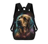 sinyumoney Golden Retriever Galaxy Art Print -1 Backpack School Bag Lightweight Casual Daypack School Backpacks for School/Work/Travel 17inch