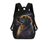sinyumoney Golden Retriever Galaxy Art Print-11 Backpack School Bag Work Laptop Backpack Rucksack Bag for Boys/Girls/Teenagers 17inch