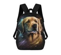 sinyumoney Golden Retriever Galaxy Art Print-4 Backpack School Bag Business Durable Laptop Bag- Perfect for Travel, Work And Daily Use 17inch