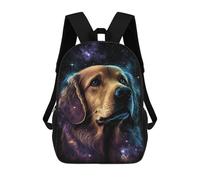 sinyumoney Golden Retriever Galaxy Art Print-5 Backpack School Daypacks Business Backpack Water Resistant Bookbag for Boys/Girls/Teenagers 17inch