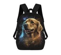sinyumoney Golden Retriever Galaxy Art Print-6 School Bags Computer Rucksack for School/Work/Travel for Camping Outdoor Adventures And Daily Travel 17inch