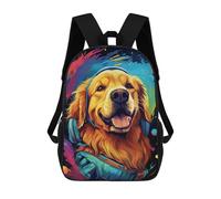 sinyumoney Golden Retriever in Space Rucksack Water Resistant Computer Rucksack for Camping Outdoor Adventures And Daily Travel 17inch