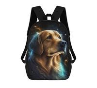 sinyumoney Golden Retriever in Space School Backpack Business Laptop Rucksack Bag Unisex Casual Daypack for Men, Women & Teenage Boys 17inch