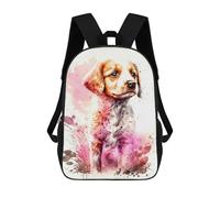 sinyumoney Golden Retriever Kids' Backpack 3D Printing School Bag Boys Cool Daypacks Casual Knapsack Fun Back Bag for Kids And Teenager 17inch