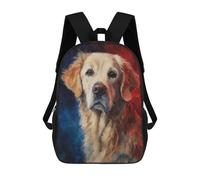 sinyumoney Golden Retriever Painting Art Print-1 School Backpack Business Laptop Rucksack Bag Unisex Casual Daypack for Men, Women & Teenage Boys 17inch