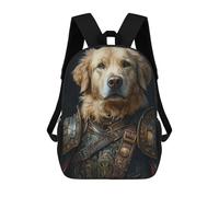 sinyumoney Golden Retriever Prince Backpack School Bag Rucksack Casual Daypacks School Work Travel Bag for Girl, Teen Girls 17inch