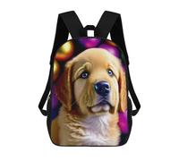 sinyumoney Golden Retriever Puppy Wall Art Backpack School Daypacks Business Backpack Water Resistant Bookbag for Men, Women & Teenage Boys 17inch