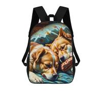sinyumoney Golden Retrievers Resting on Comfortable Bed Backpack School Travel College Rucksack Backpacks for Campus Outdoor Travel Sports 17inch