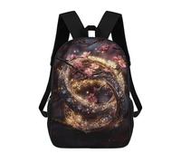 sinyumoney Golden Rings with Blossoms Rucksack Computer Rucksack for School/Work/Travel for Camping Outdoor Adventures And Daily Travel 17inch