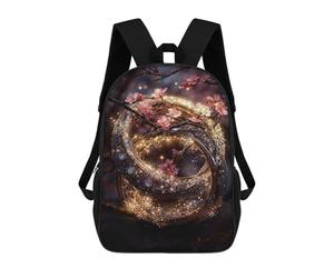 sinyumoney Golden Rings with Blossoms Rucksack Computer Rucksack for School/Work/Travel for Camping Outdoor Adventures And Daily Travel 17inch