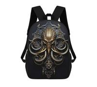 sinyumoney Golden Sea Kraken Monarch Backpack School Bag Travel College Rucksack Backpacks for Campus Outdoor Travel Sports 17inch