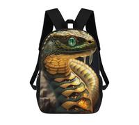 sinyumoney Golden Serpent Portrait Backpack School Bag Lightweight Schoolbag Dayback Bookbag College for Men/Women 17inch