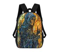 sinyumoney Golden Skeleton Sentinel Backpacks Kids School Backpack School Bag 3D Printed Fashion School Bags for Boys Elementary And Middle School Students 17inch
