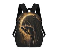 sinyumoney Golden Sorrow Backpack School Bag Lightweight Airport College Students Back Pack for Men/Women 17inch