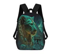 sinyumoney Golden Sphinx And Pyramid Night Scene Kids Backpack, Backpack School Bag, Backpacks Kids School 3D Printed School Bags for Elementary And Middle School Students Teens Birthday Gift 17inch