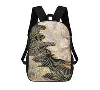 sinyumoney Golden Spiral Harmony Backpack School Fashion Stationery Backpack Waterproof Casual Daypacks for Campus Outdoor Travel Sports 17inch