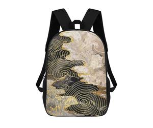 sinyumoney Golden Spiral Harmony Backpack School Fashion Stationery Backpack Waterproof Casual Daypacks for Campus Outdoor Travel Sports 17inch