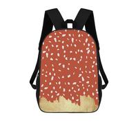 sinyumoney Golden Strokes Backpacks Kids Student Schoolbag 3D Printed Backpacks Elementary And Middle School Students Backpacks for Boys Girls 17inch