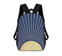 sinyumoney Golden Sun II Backpacks 3D Printed Kids School Backpack Outdoor Casual Daypack Fashion Casual Children Backpacks Cute Travel Bags 17inch