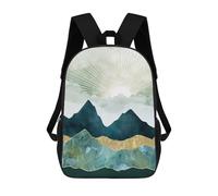 sinyumoney Golden Sunrise 17 Inch Backpack School Bag Rucksack for Girls Boys Large Capacity Kids Back Pack Lightweight School Bags for Children Students