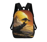 sinyumoney Golden Sunset Mountain Landscape School Backpack Large School Backpack for Boys for Campus Outdoor Travel Sports 17inch