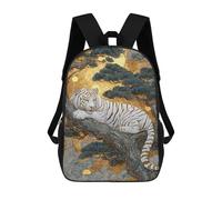 sinyumoney Golden Tiger Art Print Backpack School Daypacks Business Backpack Water Resistant Bookbag for Camping Outdoor Adventures And Daily Travel 17inch