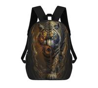 sinyumoney Golden Tiger Fantasy Artwork Backpack School Bag Travel College Rucksack Backpacks for Campus Outdoor Travel Sports 17inch