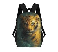 sinyumoney Golden Tiger Portrait School Bags Computer Rucksack for School/Work/Travel for Camping Outdoor Adventures And Daily Travel 17inch