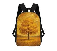 sinyumoney Golden Tree in Field School Bags Lightweight Casual Daypack School Backpacks for School/Work/Travel 17inch