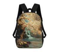 sinyumoney Golden Tree of Harmony Cherry Blossom School Backpack School Secondary High School College Backpack Travel for Men/Women 17inch
