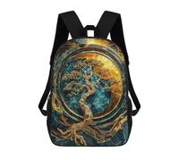 sinyumoney Golden Tree of Serenity Backpack School Lightweight Casual Daypack School Backpacks for Teenage Girls Boys Women Men 17inch
