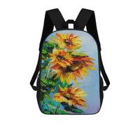 sinyumoney Golden Whispers 17 Inch Backpacks Kids Schoolbag,3D Printed Elementary And Middle School Students Backpacks for Boys Girls