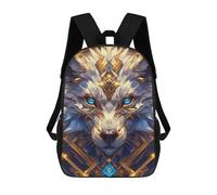 sinyumoney Golden Wolf Portrait with Blue Eyes Rucksack Water Resistant Computer Rucksack for Campus Outdoor Travel Sports 17inch