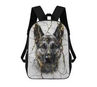 sinyumoney Golden Wolf Wall Art Print Backpack School Bag Business Durable Laptop Bag for Campus Outdoor Travel Sports 17inch