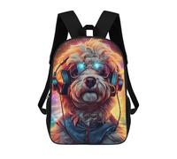 sinyumoney Goldendoodle Cyberpunk Backpack School Business Laptop Rucksack Bag Unisex Casual Daypack for Teenage Girls Boys Women Men 17inch