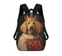 sinyumoney Goldendoodle The King Rucksack Lightweight Casual Daypack School Backpacks for Campus Outdoor Travel Sports 17inch