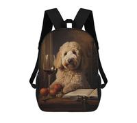 sinyumoney Goldendoodle Wine School Backpack Business Laptop Rucksack Bag Unisex Casual Daypack for Men, Women & Teenage Boys 17inch