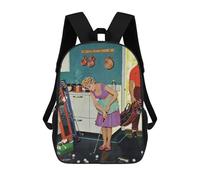 sinyumoney Golf in The Kitchen Children's Backpacks Kids Fun School Bag Boys Backpack Travel Bag Student Schoolbag Book Stationery Bag Chool Bags 17inch